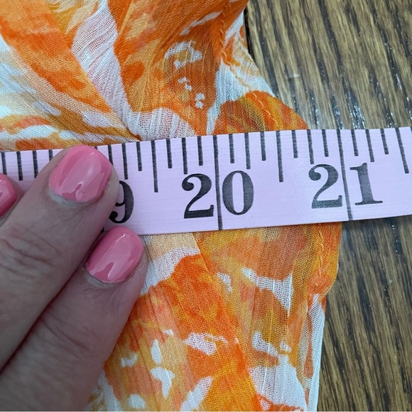 Loft Flutter Sleeve Blouse Orange/Spring/Summer Size Medium - Picture 7 of 7